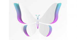 about conscious living - abstract butterfly