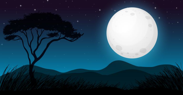 About Conscious Living - full moon illustration